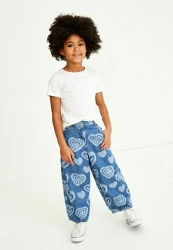 Next Kinder Jeans Relaxed Fit - Mottled Blue