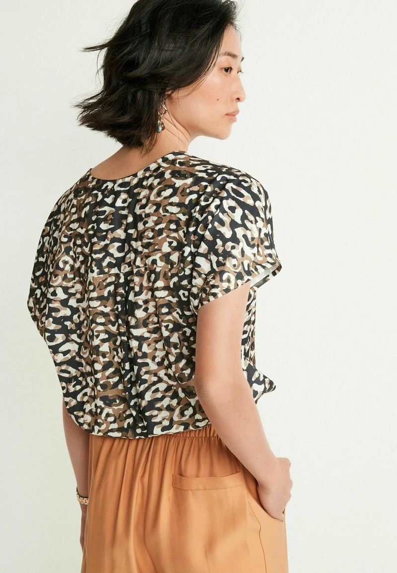 Next Damen Bluse - Neutral Brown Animal Print – Bild 2