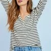 Next Damen POINTELLE - Langarmshirt - Navy Blue White Stripe