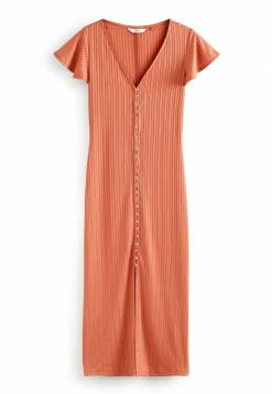 Next Damen SHORT SLEEVE - Freizeitkleid - Tan Brown