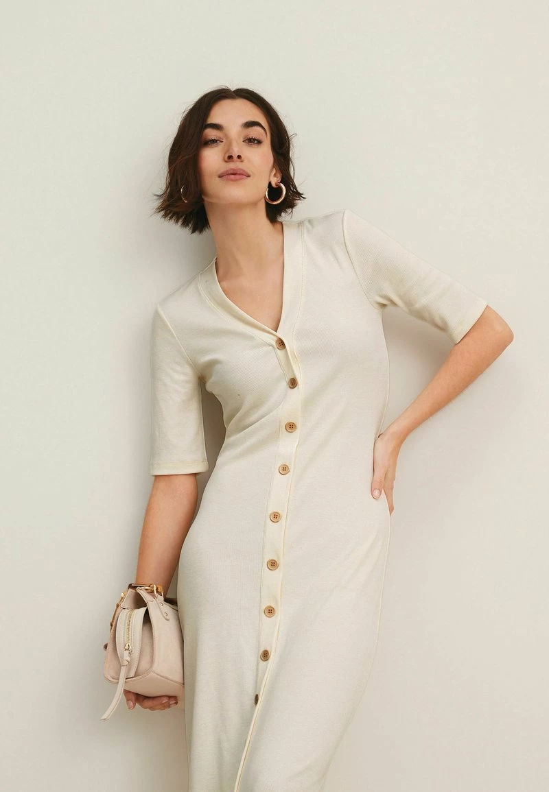 Next Damen SHORT SLEEVE - Etuikleid - Off White – Bild 4