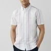 Next SHORT SLEEVE STRIPE - Hemd - Pink Green White | Herren