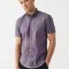 Next Herren STRETCH OXFORD - Hemd - Purple