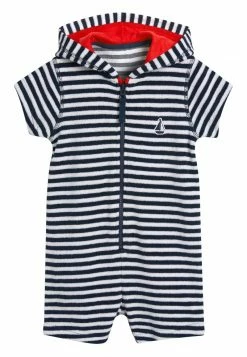 Next Unisex NAVY STRIPE TOWELLING ALL-IN-ONE (3MTHS-7YRS) - Jumpsuit - Blue