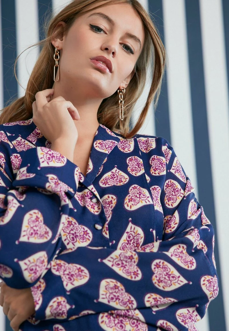 Next Damen Blusenkleid - Celia Birtwell Navy Blue Heart – Bild 3