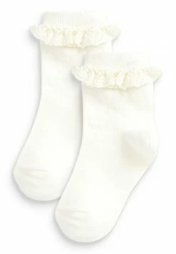 Next Kinder 2 PACK RUFFLE ANKLE - Socken - Cream