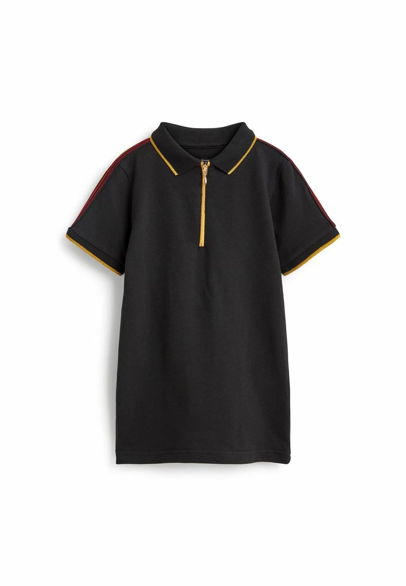 Next Kinder RAINBOW TAPE ZIP NECK SHORT SLEEVE - Poloshirt - Black