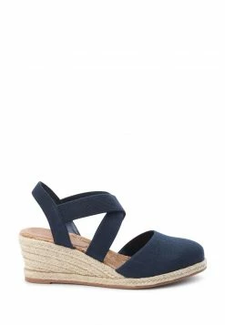Next Damen FOREVER COMFORT CROSS OVER - Keilsandalette - Navy Blue