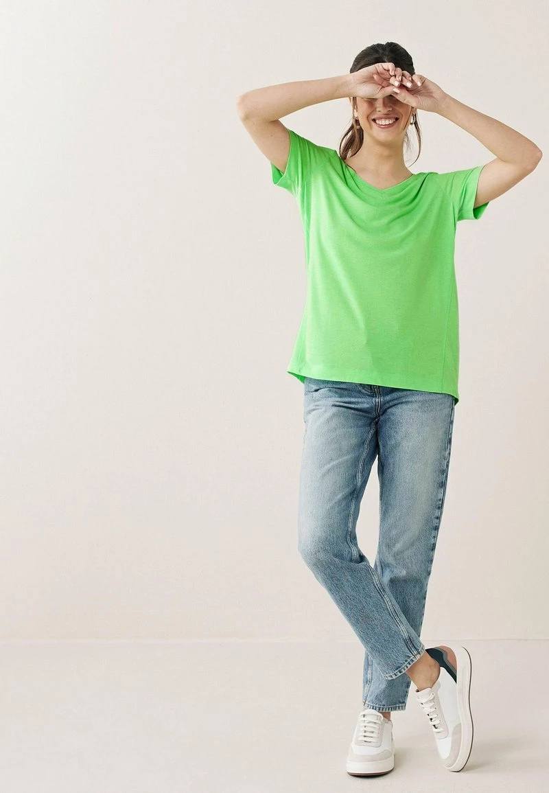 Next Damen SLOUCH - T-Shirt Basic - Fluro Green