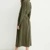 Next MIDI ZIP FRONT - Blusenkleid - Khaki Green | Damen