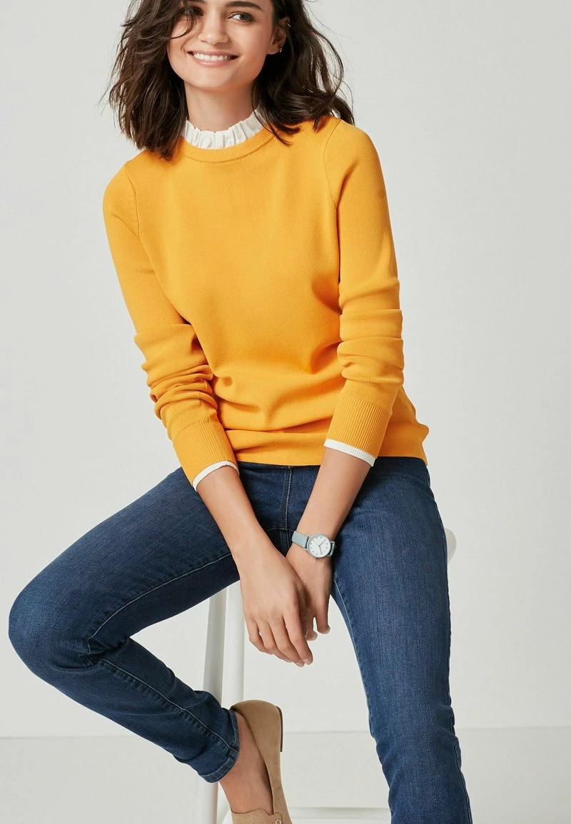 Next Damen FRILL COLLAR LAYER - Strickpullover - Yellow – Bild 3