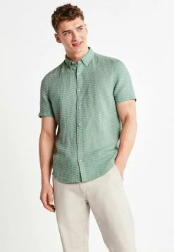 Next Herren SHORT SLEEVE TEXTURED - Hemd - Green