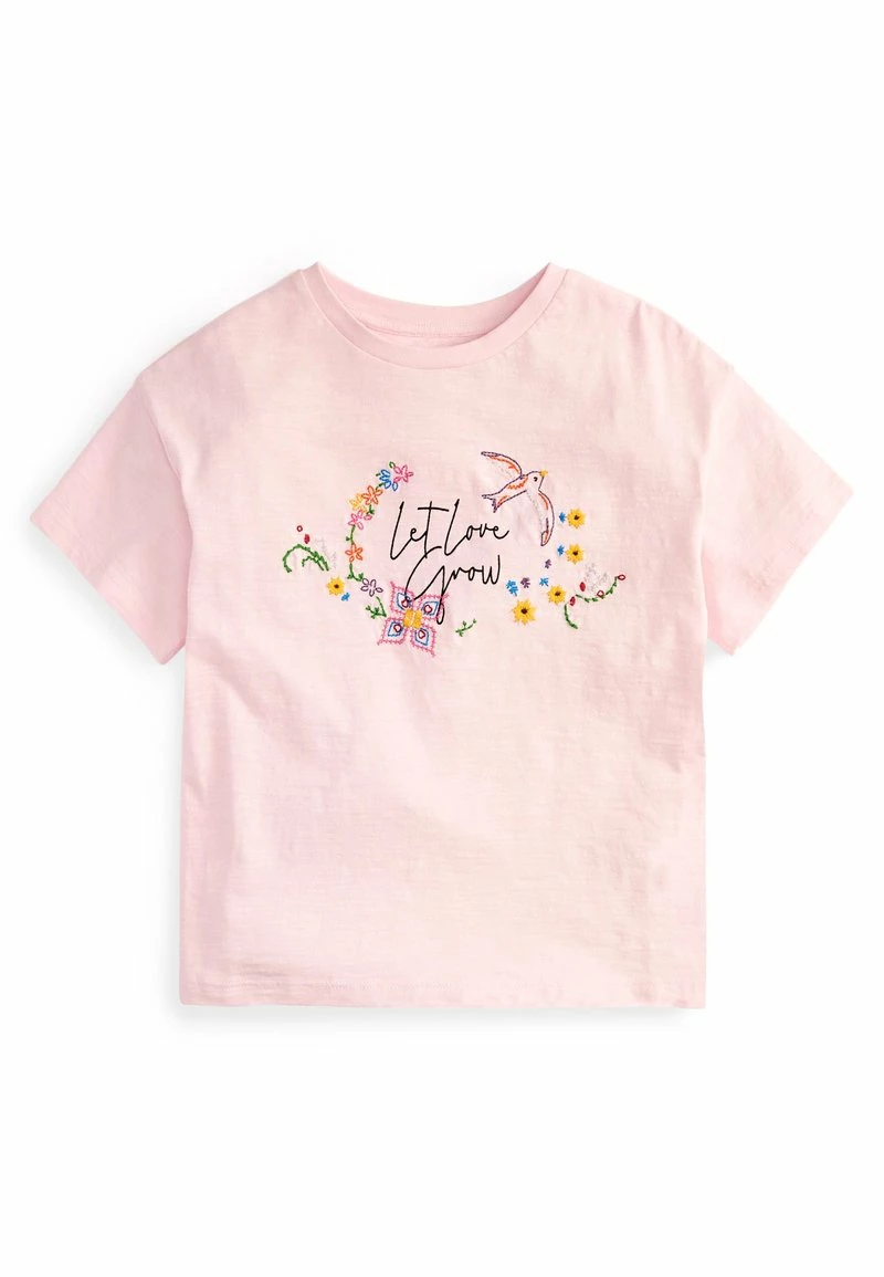 Next Kinder LET LOVE GROW EMBROIDERY - T-Shirt Print - Pink – Bild 3