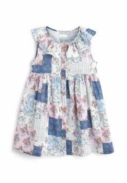Next Kinder SLEEVELESS FRILL - Freizeitkleid - Blue
