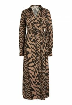 Next Damen TWIST COLLAR MIDI - Freizeitkleid - Brown