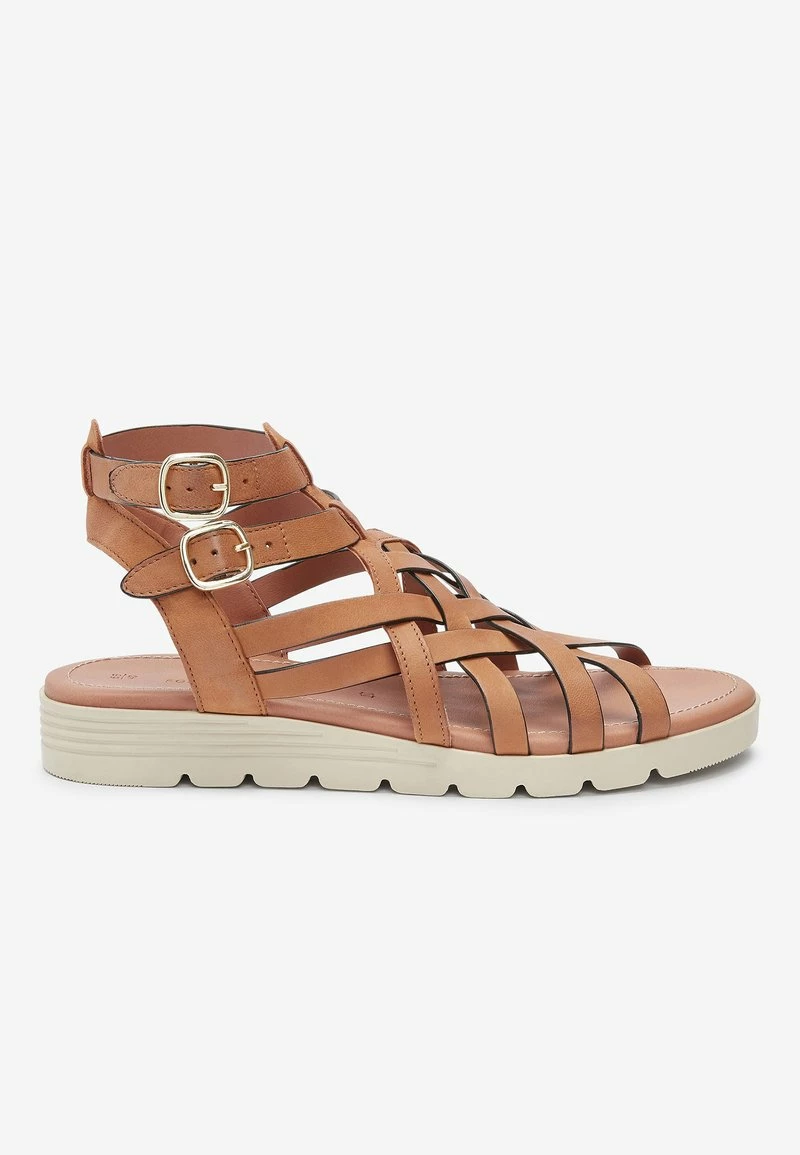 Next Damen Keilsandalette - Tan – Bild 2