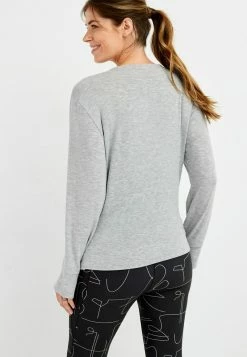 Next Damen MATERNITY/NURSING SOFT WRAP YOGA LOUNGE - Langarmshirt - Grey