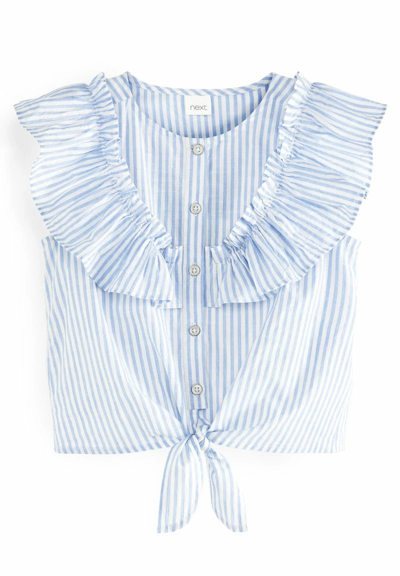 Next Kinder TIE FRONT FRILL - Bluse - Blue – Bild 4