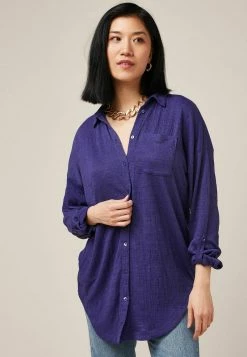 Next Damen LONG SLEEVE - Hemdbluse - Cobalt Blue