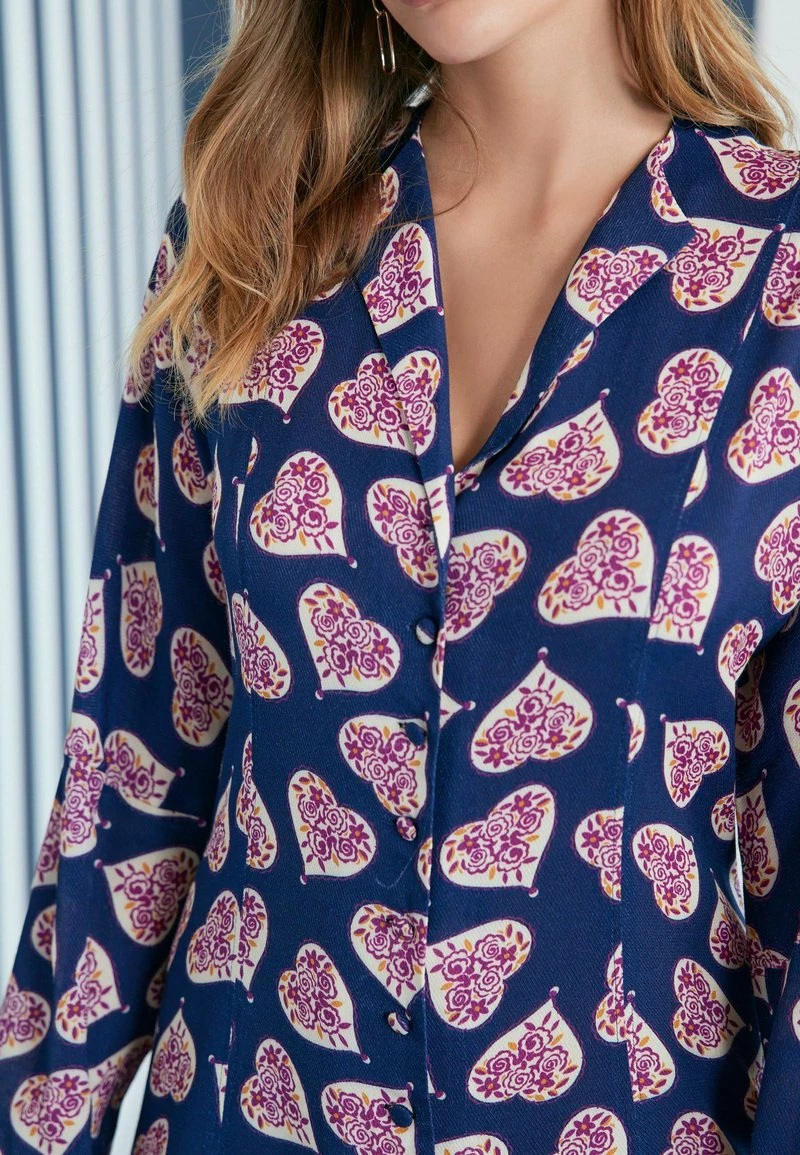 Next Damen Blusenkleid - Celia Birtwell Navy Blue Heart – Bild 4