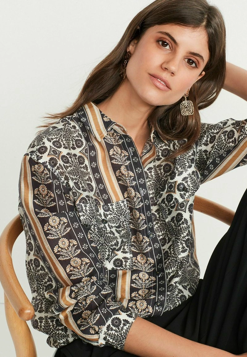 Next Damen LONG SLEEVE UTILITY - Hemdbluse - Black Geo Print – Bild 4