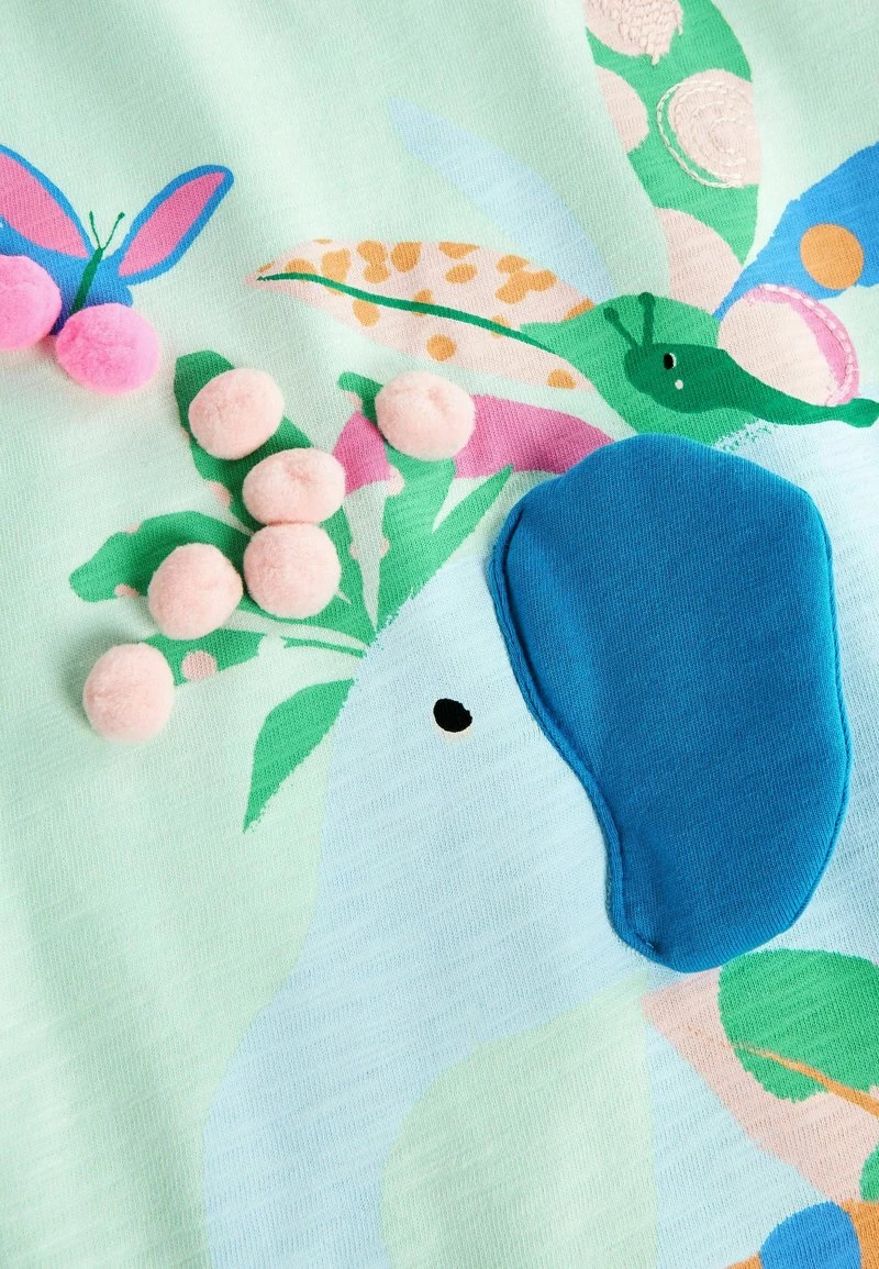 Next Kinder APPLIQUé (3MTHS-7YRS) - T-Shirt Print - Blue Elephant – Bild 3