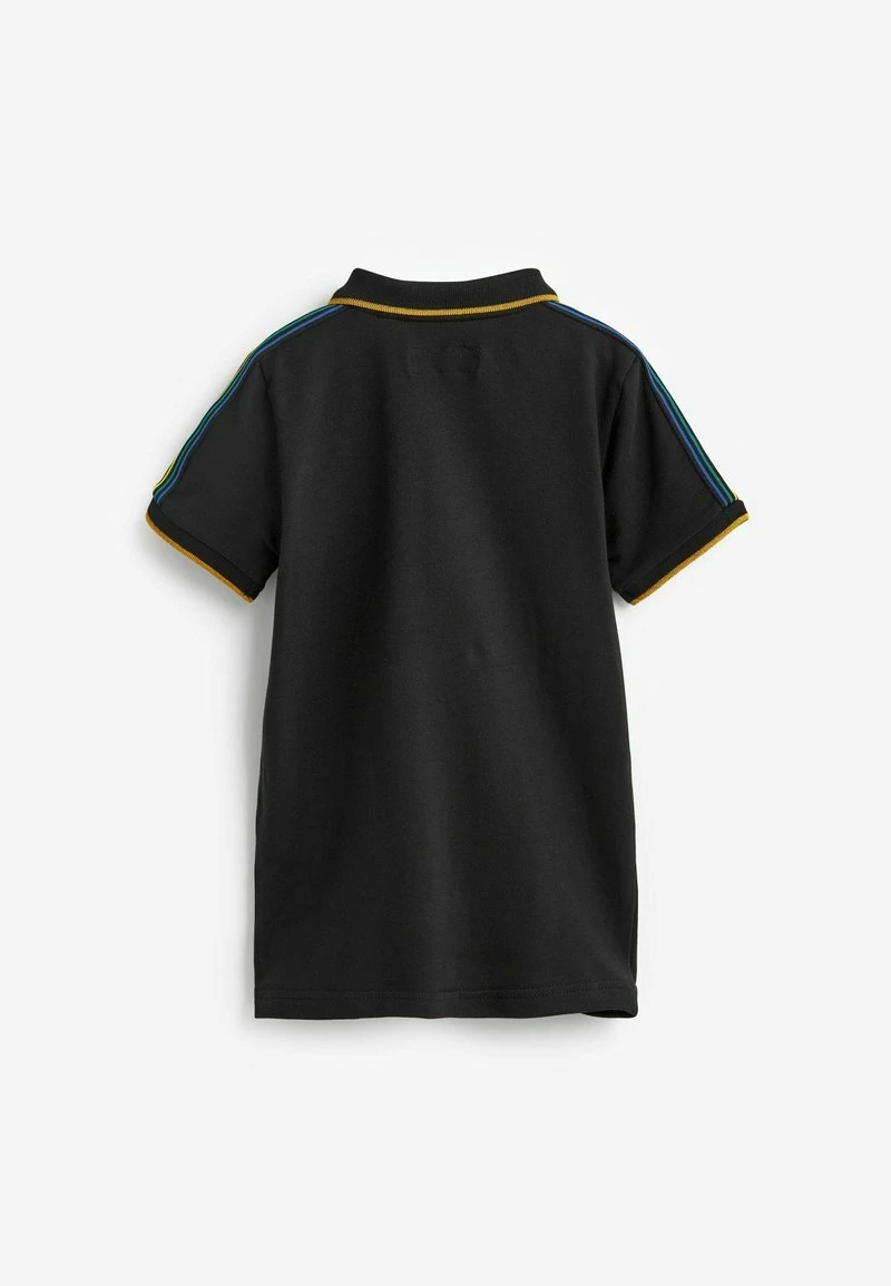 Next Kinder RAINBOW TAPE ZIP NECK SHORT SLEEVE - Poloshirt - Black – Bild 2