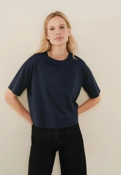 Next Damen BOXY RELAXED FIT - T-Shirt Basic - Dark Blue