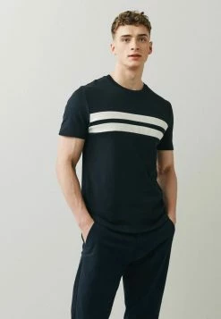 Next Herren BLOCKED - T-Shirt Print - Dark Navy Blue