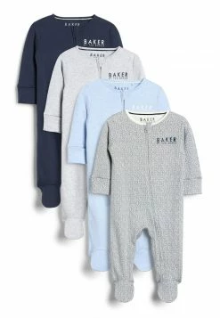 Next Kinder 4 PACK - Strampler - Grey/blue