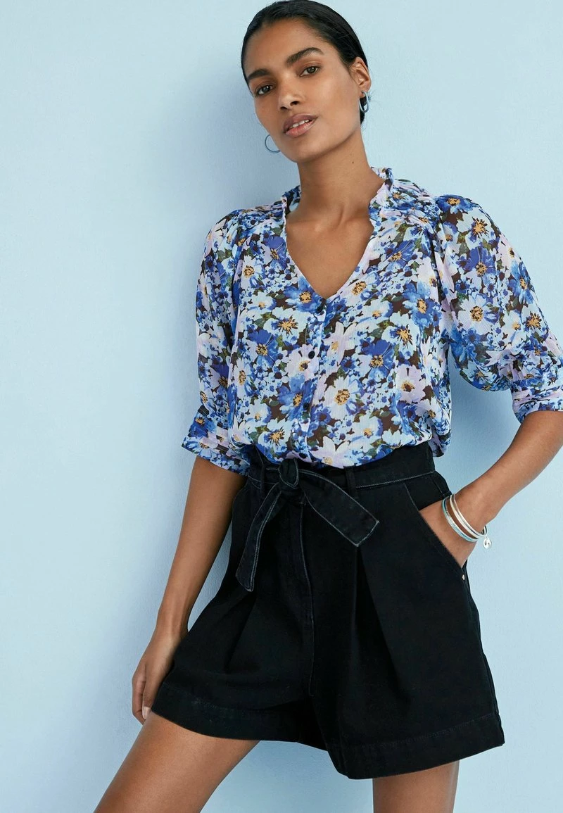 Next Damen HALF SLEEVE V-NECK - Bluse - Blue Floral – Bild 2