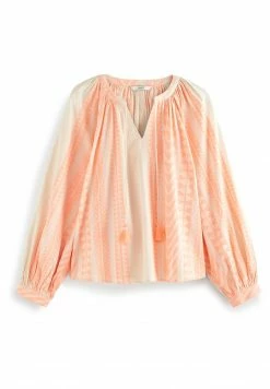 Next Damen TASSEL NECK DETAIL KAFTAN - Bluse - Fluro Pink Cream
