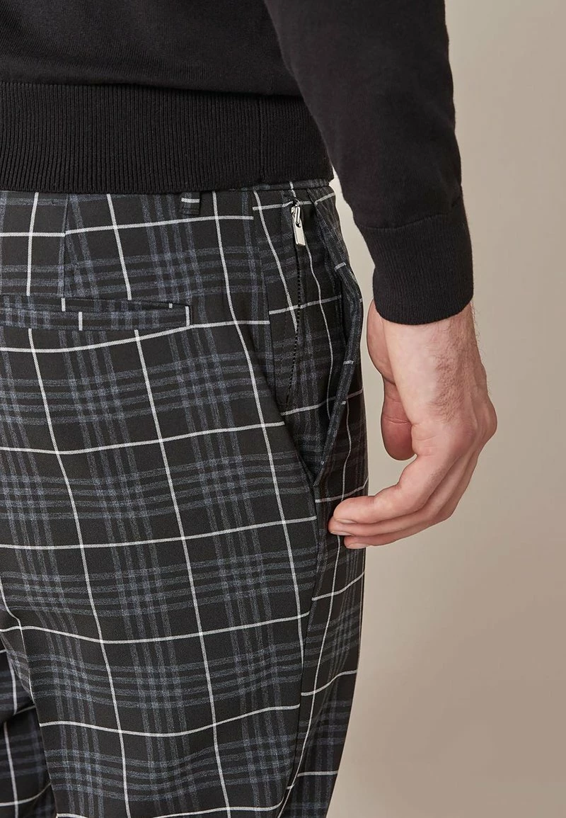 Next Herren CHECK - Stoffhose - Black – Bild 2