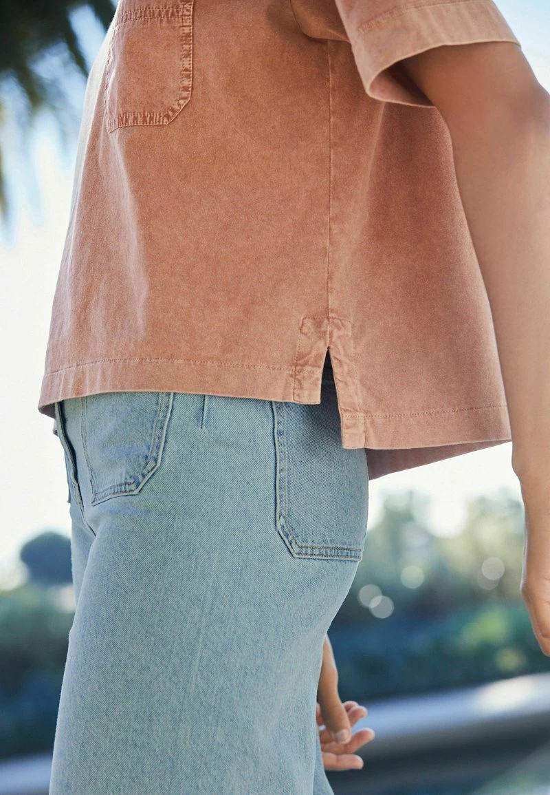 Next Damen WASHED POCKET SHORT SLEEVE - T-Shirt Basic - Red – Bild 3