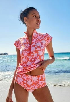Next Damen RASH - Badeanzug - Red Floral