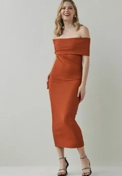 Next BARDOT - Strickkleid - Rust Brown | Damen