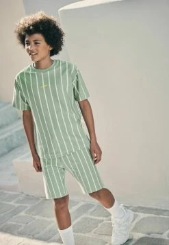 Next Kinder SET - Shorts - Mint Green Stripe