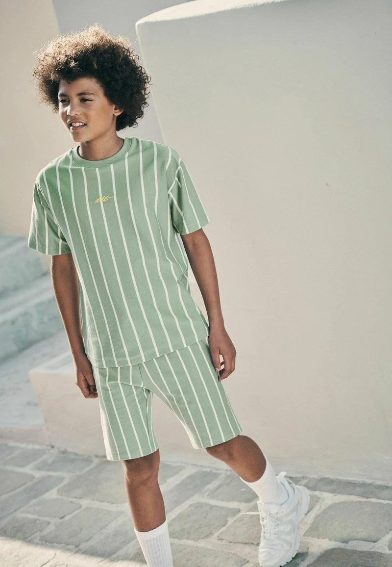 Next Kinder SET - Shorts - Mint Green Stripe