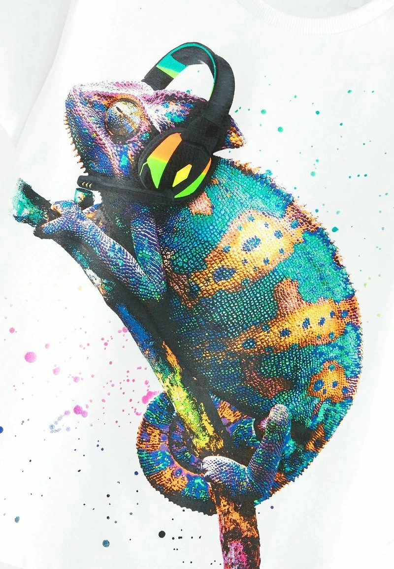 Next Kinder T-Shirt Print - White Chameleon – Bild 3
