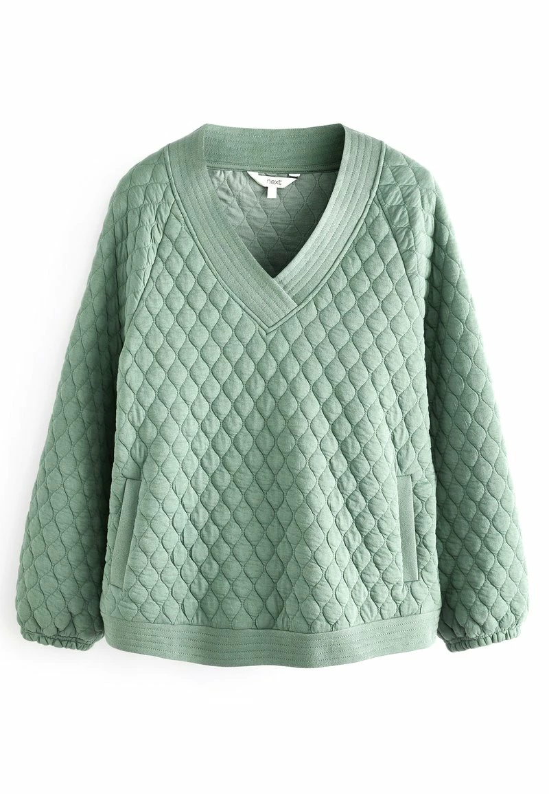 Next QUILTED V NECK - Sweatshirt - Green | Damen – Bild 5