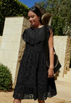 Next Damen BRODERIE MIDI - Strandaccessoire - Black