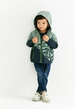 Next Kinder SHOWER RESISTANT CAMOUFLAGE COLOURBLOCK - Übergangsjacke - Blue