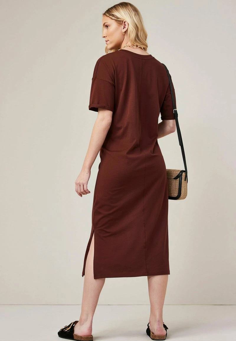 Next Damen SHORT SLEEVE - Jerseykleid - Chocolate Brown – Bild 2