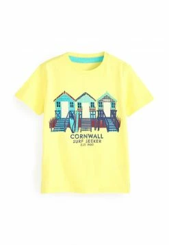 Next Kinder SHORT SLEEVE GRAPHIC - T-Shirt Print - Yellow Beach Huts
