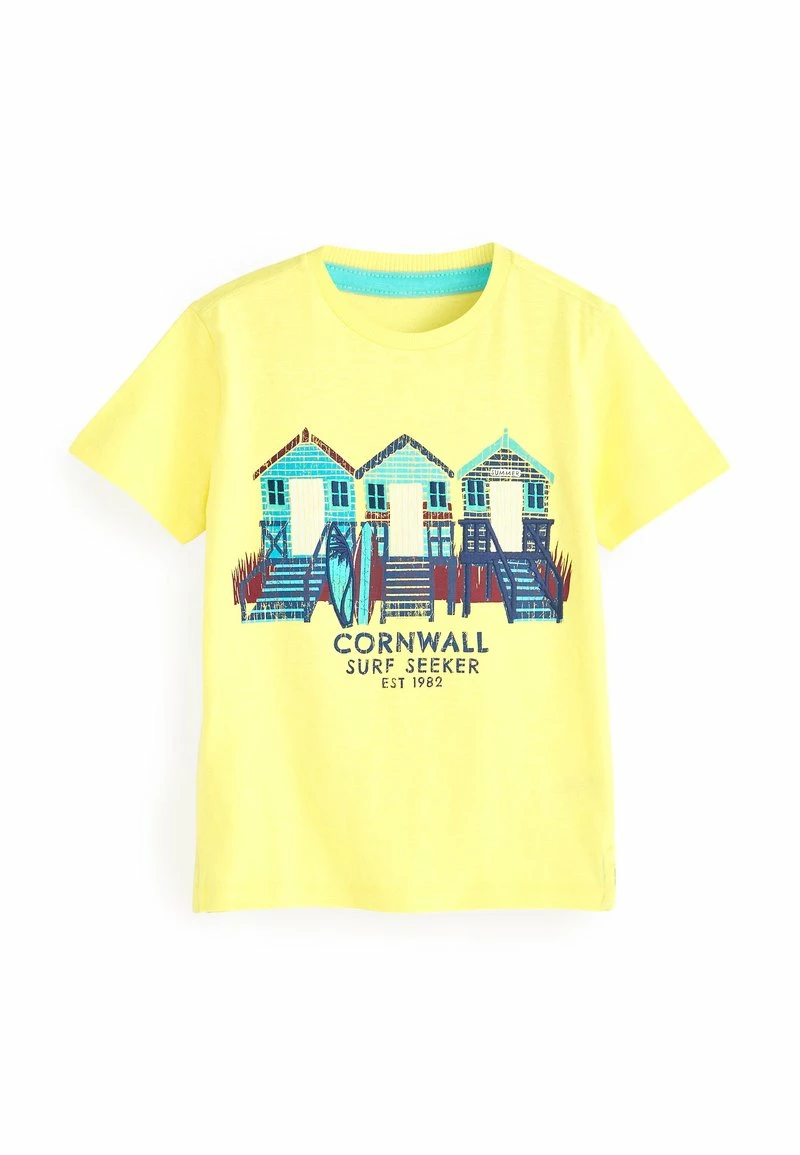 Next Kinder SHORT SLEEVE GRAPHIC - T-Shirt Print - Yellow Beach Huts