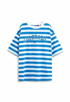 Next Kinder STRIPE COLORADO EMBROIDERY - T-Shirt Print - Blue White