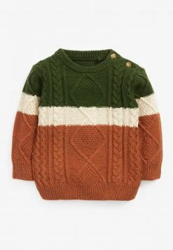 Next Kinder CABLE CREW - Strickpullover - Green