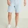 Next Herren BELTED WITH STRETCH - Shorts - Light Blue Oxford