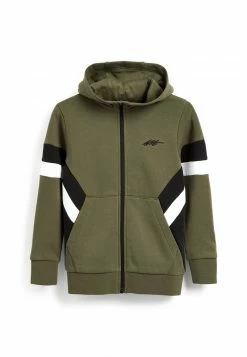 Next Kinder COLOURBLOCK - Sweatjacke - Khaki Green