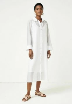 Next Damen LONGLINE - Blusenkleid - White